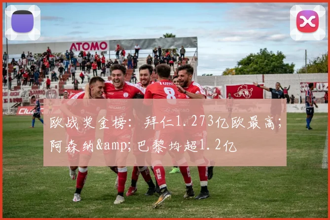 欧战奖金榜：拜仁1.273亿欧最高；阿森纳&巴黎均超1.2亿